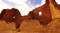 Chaco Culture 32 Time Lapse Tilt Up Pueblo Bonito Native American Ruins Sunset HD Footage