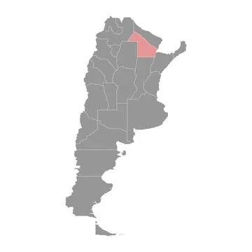 Chaco Province map, administrative division of Argentina. Vector illustration Stock Illustration