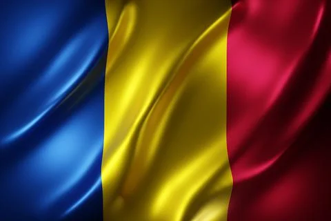 Chad 3d flag Stock Illustration