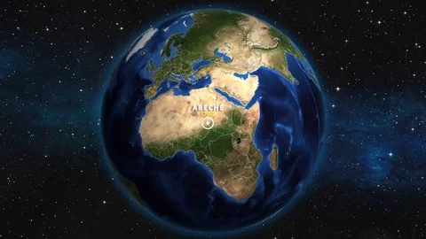 CHAD ABECHE ZOOM IN FROM SPACE Stock Footage 115548889
