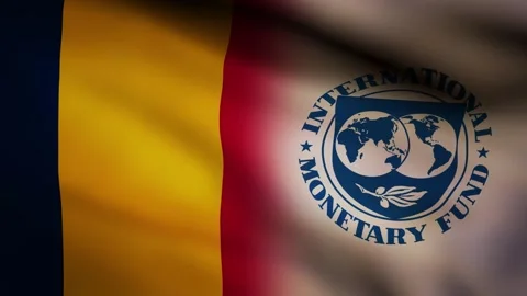 Chad and IMF waving flag Stock Footage 245349040