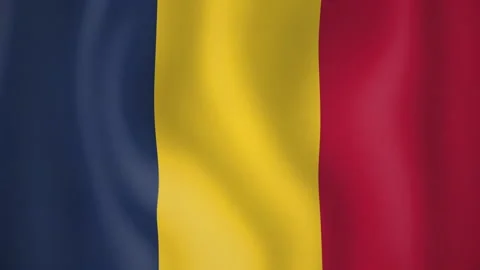 Chad animated flag. Seamless loop. 4K Stock-Footage 145433891