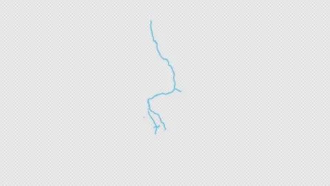Chad Country Line Map Self Drawing Animated Overlay, Alpha 4K Video stock 340290841