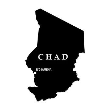 Chad country map Stock Illustration