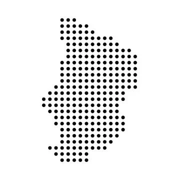 Chad dotted vector map Illustrazione stock