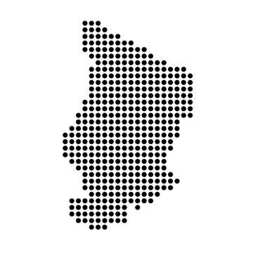 Chad dotted vector map Illustrazione stock