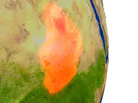 Chad on Earth Stock Illustration