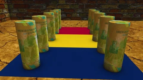 Chad Flag - 500 Currency Concept - 3 Stock Footage 270195720