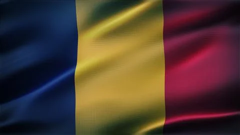 Chad Flag 8K Zoom in Stock Illustration