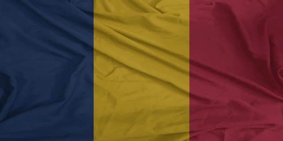 Chad Flag blowing softly in the wind Stock Photos