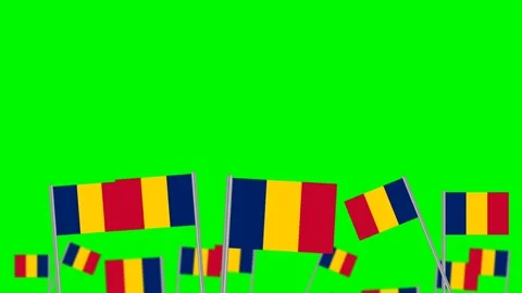 Chad flag on green screen Stock Footage 199911571