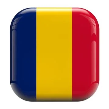 Chad flag icon image Stock Illustration