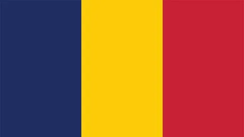 Chad flag 스톡 일러스트