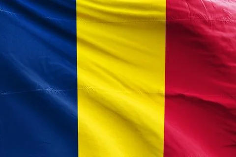 Chad flag on the mast Stock Photos