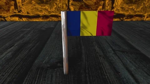 Chad Flag Post - Upwards Shot Stock Footage 270964432