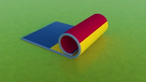 Chad Flag - Rolling Animation Video stock 255260893
