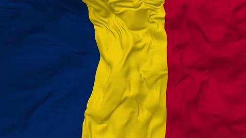 Chad Flag Seamless Looping Background Waving Slow Motion Stock Footage 233814742