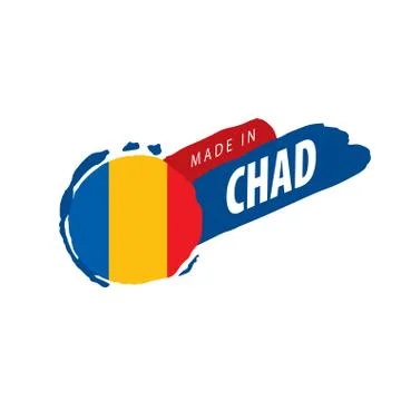 Chad flag, vector illustration on a white background. Stock Illustration