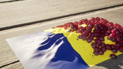 Chad Flag - Virus Growth Stock Footage 320284614