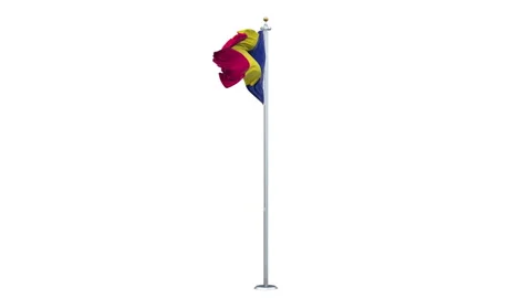 Chad flag waving 360-degree rotation looping. Stock-Footage 311878972