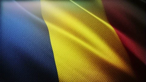 Chad flag is waving 3D animation. chad flag waving in the wind. Stock Footage 142222696