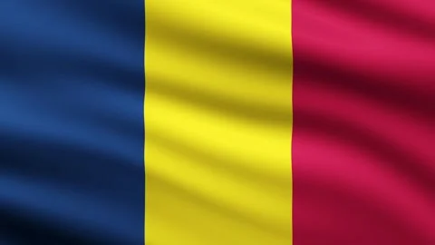 Chad Flag Waving Animation Full Screen Background Stock Footage 268110873