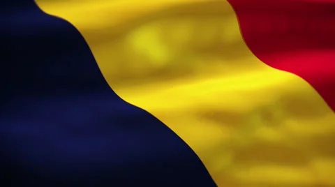 Chad flag waving Stock Footage 55494851