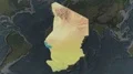 Chad - hub of the world. Topographic 4k or 4k+ Resolution