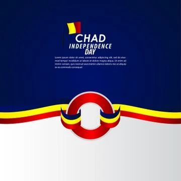 Chad Independence Day Celebration Vector Template Design Illustration Stock Illustration
