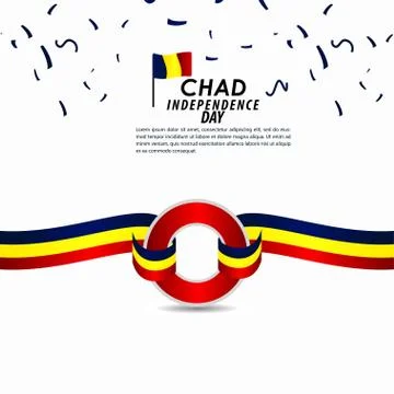 Chad Independence Day Celebration Vector Template Design Illustration 스톡 일러스트