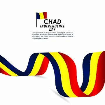 Chad Independence Day Celebration Vector Template Design Illustration Illustrazione stock