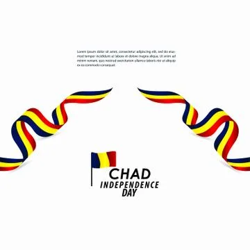 Chad Independence Day Celebration Vector Template Design Illustration Stock Illustration
