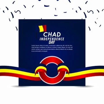 Chad Independence Day Celebration Vector Template Design Illustration Illustrazione stock