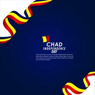 Chad Independence Day Celebration Vector Template Design Illustration Stock Illustration