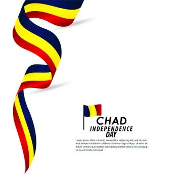 Chad Independence Day Celebration Vector Template Design Illustration Stock Illustration