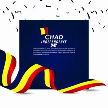 Chad Independence Day Celebration Vector Template Design Illustration Stock Illustration