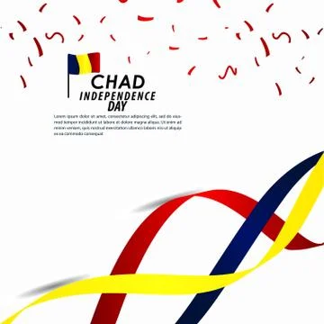 Chad Independence Day Celebration Vector Template Design Illustration Stock Illustration