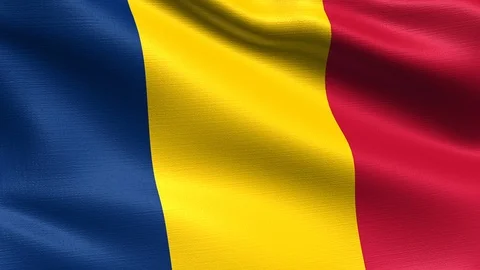 Chad Looping Flag 4K, Seamless looping with highly detailed fabric texture Vídeos de archivo 106506371