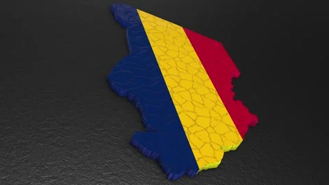 Chad map 3d. 3d map of Chad. Stock Footage 271557403
