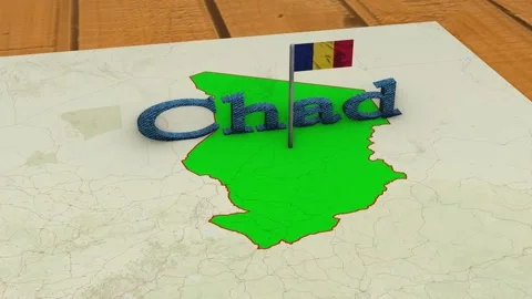Chad Map and Chad Flag Video stock 275193205