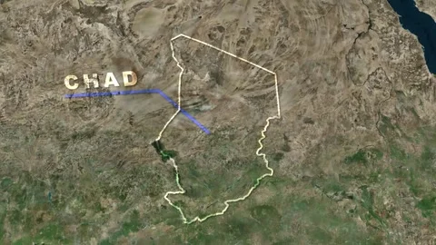 Chad Map Animation Video stock 273239039