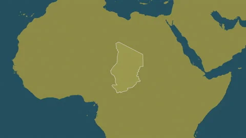 Chad map - glide. Border. Pattern. Stock Footage 147939106