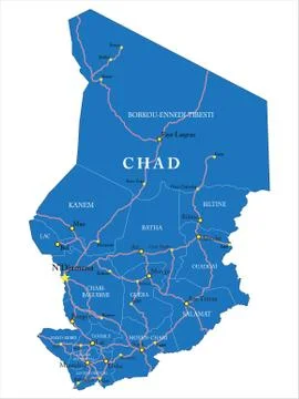 Chad map Stock Illustration