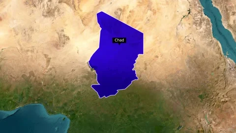 Chad Map New Style Stock Footage 294130596