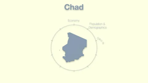 Chad MAP revealingmotion graphics data elements Stock Footage 339857261