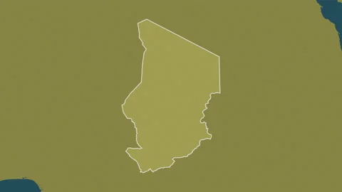 Chad map - zoom. Border. Pattern. Stock Footage 147944379