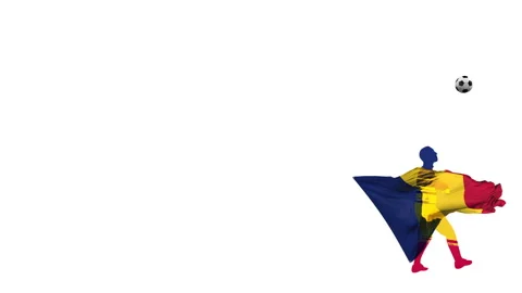 Chad soccer player kicks  through himself Stock Footage 108585589