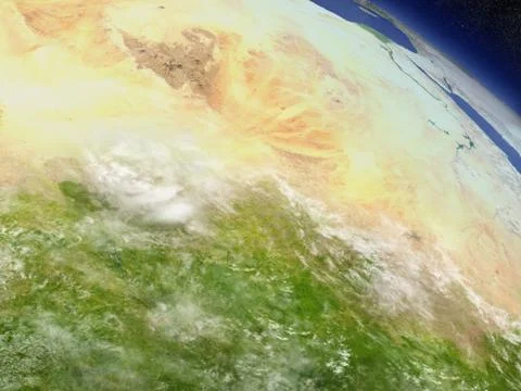 Chad from space Stock Illustration
