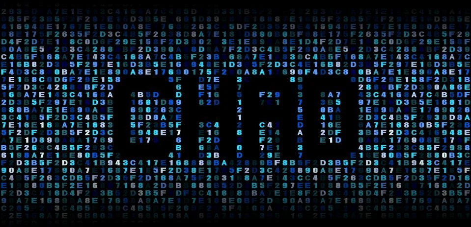 Chad text on hex code illustration Stock Illustration