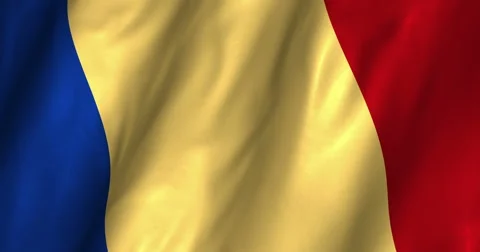 Chad Waving Flag 4K Video stock 61772485